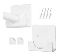 Lot de 2 supports de tringle de douche en acrylique - Support de sifflet invisible pour armoire de salle de bain, cuisine, hôtel et maison - Fixation murale sans glissement