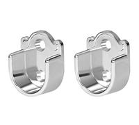 Lot de 2 supports de tringle de penderie en alliage de zinc pour penderie, rideau de douche, support de bride pour tringle de 19 mm de diamètre