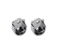 Lot de 2 supports de tringle de placard en alliage de zinc pour penderie et rideau de douche, adaptés pour tringles rondes et plates en aluminium (22 mm)