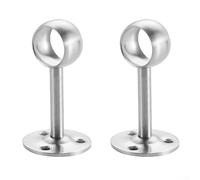 Lot de 2 supports de tringle de placard robustes en acier inoxydable avec vis pour penderie