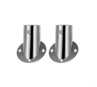 Lot de 2 supports de tringle intérieure de douche en acier inoxydable pour rideau de diamètre réglable, base de bride de 26 mm, support de tringle de salle de bain