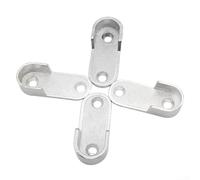 Lot de 2 supports de tube de penderie en alliage de zinc pour tringle à vêtements ronde de 16 mm de diamètre