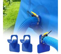 Lot de 2 supports de tuyau de piscine - Collier de serrage réglable en plastique durable pour piscines hors sol, empêche le tube de se tordre et de tomber, installation facile, accessoire de tuyau de