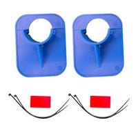 Lot de 2 supports de tuyau de piscine en ABS pour tuyaux de 26 à 38 mm, empêche l'affaissement pour piscines Intex et similaires, gris/bleu