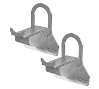 Lot de 2 supports de tuyau de piscine gris pour piscines Intex | Support de tuyau en acier inoxydable pour tuyaux de 26 à 38 mm de diamètre | Pièces d'équipement de piscine antirouille et résistantes