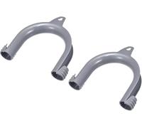 Lot de 2 supports de tuyau de vidange gris pour lave-linge - Adaptateur de crochet de tuyau de vidange en forme de U | Guide de montage de remplacement pour lave-linge, lave-vaisselle, machine à laver