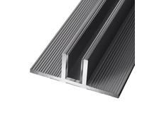 Lot de 2 supports de verre en aluminium de 100,3 cm pour garde-corps et porte de douche, canal inférieur antirouille F-Track pour panneau sans cadre de 8 à 12 mm