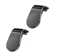 Lot de 2 supports de voiture compatibles avec Onoo 2 No2 - Pour grille d'aération - Avec clip - Compatible avec les véhicules d'avertissement de caméra radar (noir)
