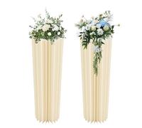 Lot de 2 supports décoratifs pliables - Support de fleurs rond - Pour | Colonne de fleurs pliable de 100 cm, réutilisable, grande capacité de charge, décoration polyvalente pour toutes les