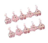 Lot de 2 supports d'entraînement pour ongles artistiques Base rotative 5 positions Design compact pour manucure professionnelle Support de nail art empilable multiple