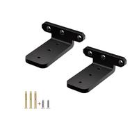 Lot de 2 supports d'étagère flottants en métal, supports d'étagère murale cachés en L pour étagères, pour bibliothèque, capacité de charge de 200 kg, avec vis (noir, 100 mm)
