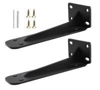 Lot de 2 supports d'étagère flottants robustes en forme de L pour cuisines, salles de bains, bureaux