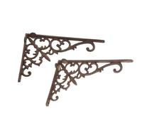 Lot de 2 supports d'étagère muraux en fonte de style vintage antique 24 x 15,2 x 3,5 cm pour décoration de bureau à domicile