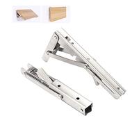 Lot de 2 Supports d'étagère Pliables en métal Robuste, avec vis, charnière, Fixation Murale, Gain Place, décoration, for Banc et Table(45CM/17.7in)