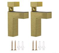 Lot de 2 supports d'étagère réglables en alliage de zinc conçus pour un soutien fiable des étagères en verre ou en bois avec une construction stable (E)