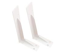 Lot de 2 supports d'étagère robustes, supports d'angle à angle droit, supports d'étagères for suspension murale, supports for étagères flottantes, capacité de charge 200-300 kg(White,392mmx145mm)