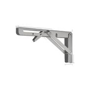 Lot de 2 supports d'étagères pliables en acier inoxydable robustes, charnières de table en L pliables à fixation murale for banc et table avec vis Pour Table Garage Cuisine(2pcs stainless 8inch)