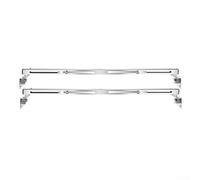 Lot de 2 supports d'évier de cuisine en acier inoxydable avec tige de support renforcée, design anti-chute, joint de protection, barre horizontale compatible avec 51-80 cm (71-100 cm)