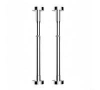 Lot de 2 supports d'évier encastrables, pieds d'évier réglables en acier inoxydable, système d'installation et de réparation pour cuisine, salle de bain (50-80 cm, argenté)