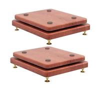 Lot de 2 supports d'isolation pour caisson de basses avec clous en cuivre fixes pour une meilleure clarté audio à la maison, au bureau, en studio de musique