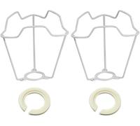 Lot de 2 supports d'ombrage de qualité supérieure pour abat-jour avec raccord duplex | Continental (ES 41 mm) vers UK (29 mm) bague de réduction incluse | S'adapte à la plupart des types de lampes |