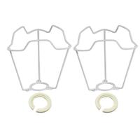 Lot de 2 supports d'ombrage de qualité supérieure pour abat-jour avec raccord duplex | Continental (ES 41 mm) vers UK (29 mm) bague de réduction incluse | S'adapte à la plupart des types de lampes |