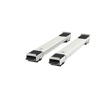 Lot de 2 supports en acier inoxydable, capacité de 300 kg, réglables de 45 à 70 cm, anti-vibrations, for machine à laver, réfrigérateur et buanderie, antirouille(B-black)