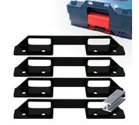 Lot de 2 supports en acier pour Bosch L-BOXX et Sortimo - Support robuste L-Boxx pour aménagement véhicule, atelier, planche à roulettes - Fixation universelle en métal