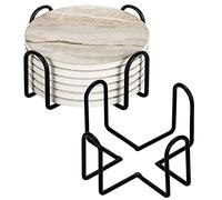 Lot de 2 Supports en Fer pour Dessous de Verre, Support De Dessous De Verre en Métal Supports en Fer pour Dessous De Verre Ronds Et Carrés sous-Verres pour Boisson Décoration de Table à Manger