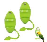 Lot de 2 supports en forme d'os de seiche pour cage à oiseaux, support alimentaire en plastique pour oiseaux, perruches, calopsittes, perruches et pinsons - Support d'alimentation pour os câlins