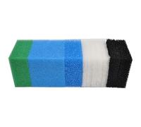 Lot de 2 supports filtrants compatibles pour Juwel Compact/Bioflow 3.0 M (2 éponges bleues (fines), 1 éponge bleue (grossière), 1 éponge verte, 2 éponges à charbon actif, 5 éponges filtrantes blanches