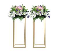 Lot de 2 Supports Fleurs de Mariage, 28 x 28 x 60 cm Fleurs centres de Table réception décorations présentoirs Colonne Support Fleur Amovible Présentoir pour Fête Mariage Décoration Maison Fête