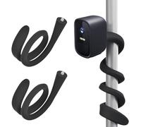 Lot De 2 Supports Flexibles Pour Babyphone/Appareil Photo Eufy/Arlo/Blink/Babystar/Vtech/Nanit/Motorola Avec Filetage 1/4"", Support Flexible En Alliage D'aluminium De Silicone (Noir)[Z1027]