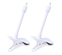 Lot de 2 supports flexibles pour caméra et moniteur de bébé Hellobaby HB40 HB65 HB66 | Support réglable en métal en silicone pour berceau pour étagère de fenêtre | Sans perçage (blanc)
