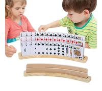 Lot de 2 supports Handsa en bois incurvé, pour cartes de poker - Accessoires pour poker - Avec ce porte-cartes, vous pouvez créer un jeu fluide et long