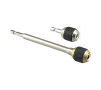 Lot de 2 supports hexagonaux à connexion rapide de 6,35 mm et 150 mm avec bouton de déverrouillage pour un fonctionnement simplifié des outils