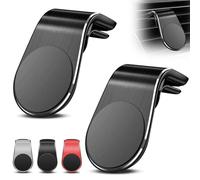 Lot de 2 supports magnétiques de navigation pour téléphone portable, type L, rotation à 360°, support magnétique universel pour téléphone portable, support magnétique puissant pour tout smartphone