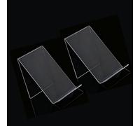 Lot de 2 supports multifonctionnels en acrylique transparent pour livre, affiche, organiseurs de bureau en acrylique