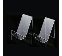 Lot de 2 supports multifonctionnels en acrylique transparent pour livre, affiche, organiseurs de bureau en acrylique