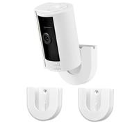 Lot de 2 supports muraux adhésifs puissants pour caméra intérieure Ring Indoor Cam, deux façons d'installation facile, sans perçage ou vis fixées (anneau intérieur non inclus)