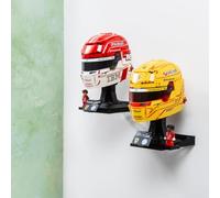 Lot de 2 supports muraux compatibles avec le casque LEGO Lewis Hamilton 43022 - Compatible avec le casque LEGO Charles Leclerc 43014 - Fabriqué au Royaume-Uni - Casques non inclus - Vis et chevilles