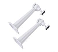 Lot de 2 supports muraux de sécurité en alliage d'aluminium pour caméra Arlo Pro 2 3 - Pivotant à 360° - Inclinaison à 150° - Pour intérieur et extérieur - Blanc