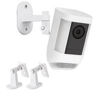 Lot de 2 supports muraux de sécurité pour Ring Spotlight Cam Plus/Pro (batterie), support de montage réglable à 360° intérieur/extérieur pour système de caméra de surveillance Ring - Blanc