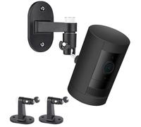 Lot de 2 supports muraux de sécurité réglables pour caméra Ring Stick Up Cam & Ring Outdoor Cam Plus, angle de vue parfait pour votre système de caméra de surveillance - Noir