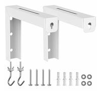 Lot de 2 supports muraux en L pour écrans de projecteur, cadre à crochet robuste, support de suspension réglable pour home cinéma et utilisation en extérieur