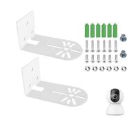 Lot de 2 supports muraux en métal pour caméra de sécurité, compatible avec les caméras Bullet, Dome et PTZ, support intérieur pour caméra de sécurité, inoxydable, stable, réglable, montage facile