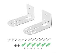 Lot de 2 supports muraux en métal pour caméra intérieure E220, P24 et EufyCam 2/2c - Support de caméra de sécurité en forme de L, 9,5 x 5 x 5 cm, blanc