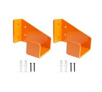 Lot de 2 supports muraux en métal pour tronçonneuse, porte-outils pour garage, peut contenir des tronçonneuses, sécateurs, pelles, organiser un atelier, un abri de jardin (orange)