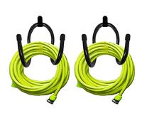 Lot de 2 supports muraux en métal pour tuyau de jardin/extensible/enrouleur - Clôture à maillons de chaîne ou support mural