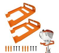 Lot de 2 supports muraux en métal robuste pour tondeuse à gazon pour outils de jardin - Gain de place pour garage et abri de jardin, compatible avec débroussailleuses et P